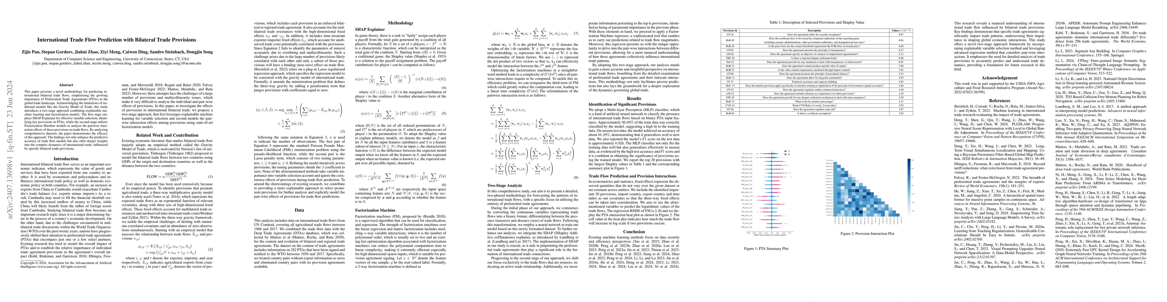 Thumbnail for International Trade Flow Prediction with Bilateral Trade Provisions
