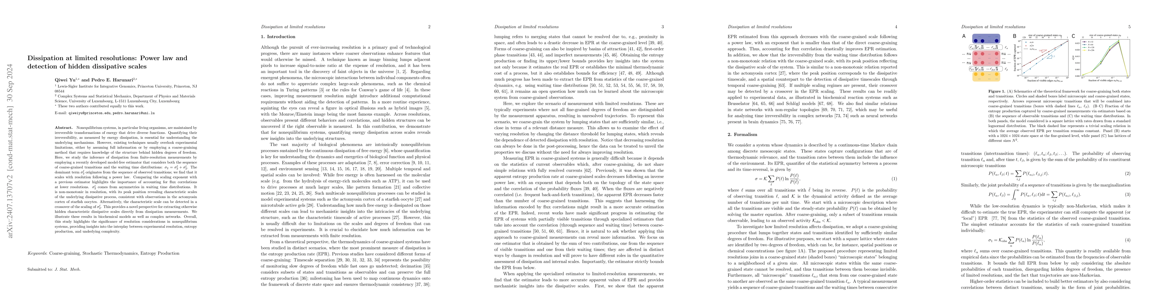 Thumbnail for Dissipation at limited resolutions: Power law and detection of hidden
  dissipative scales