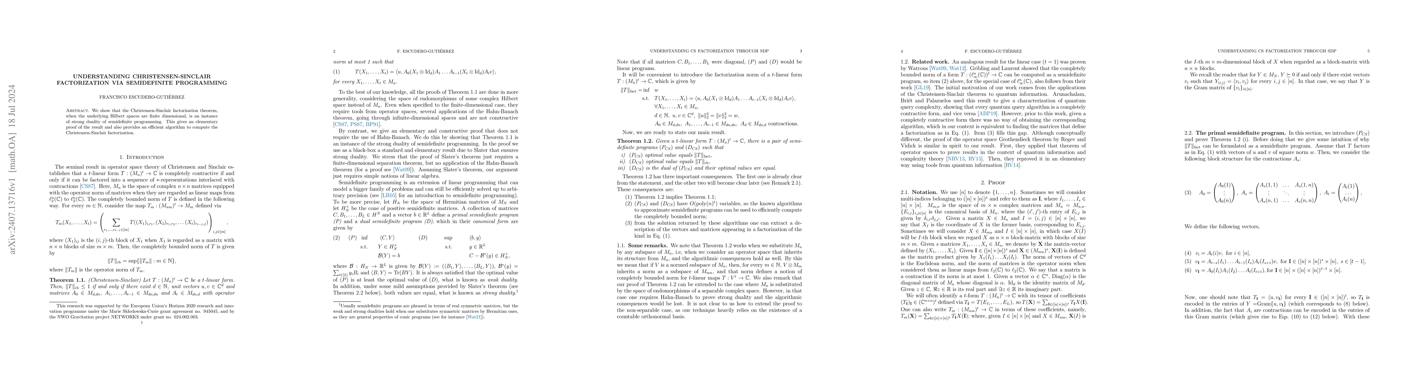 Thumbnail for Understanding Christensen-Sinclair factorization via semidefinite
  programming