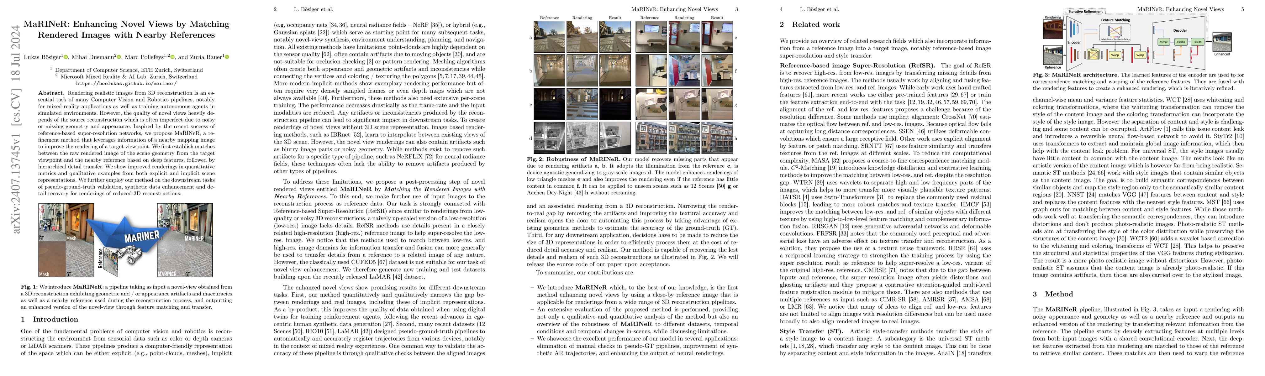 Thumbnail for MaRINeR: Enhancing Novel Views by Matching Rendered Images with Nearby
  References