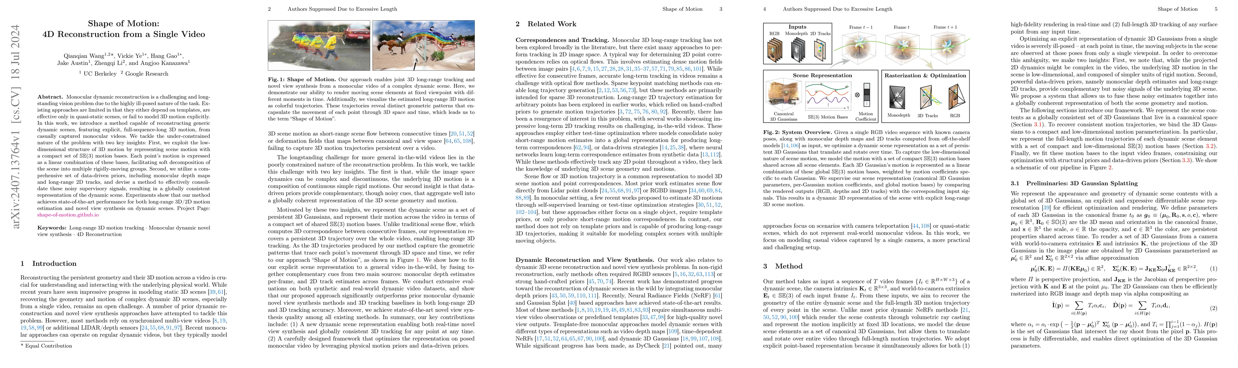 Thumbnail for Shape of Motion: 4D Reconstruction from a Single Video