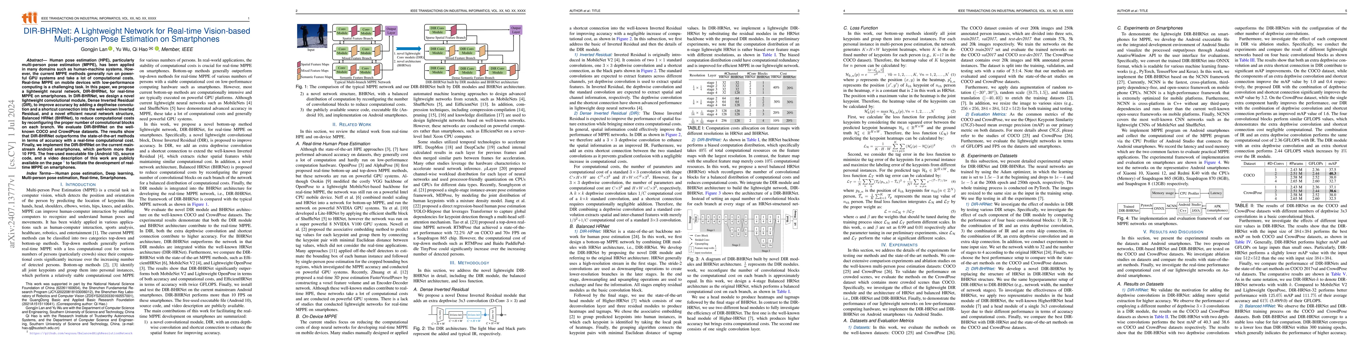 Thumbnail for DIR-BHRNet: A Lightweight Network for Real-time Vision-based
  Multi-person Pose Estimation on Smartphones