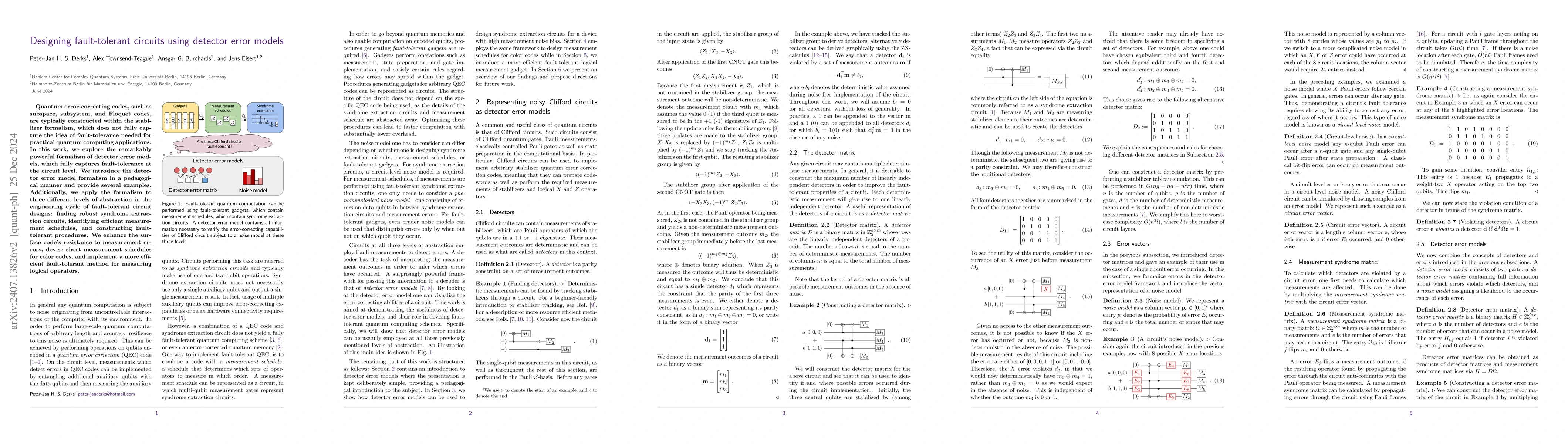 Thumbnail for Designing fault-tolerant circuits using detector error models