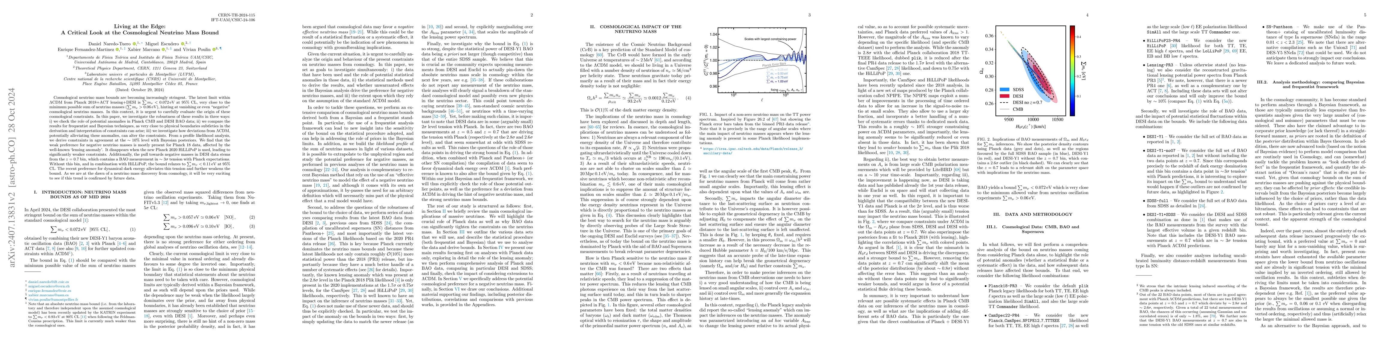 Thumbnail for Living at the Edge: A Critical Look at the Cosmological Neutrino Mass
  Bound