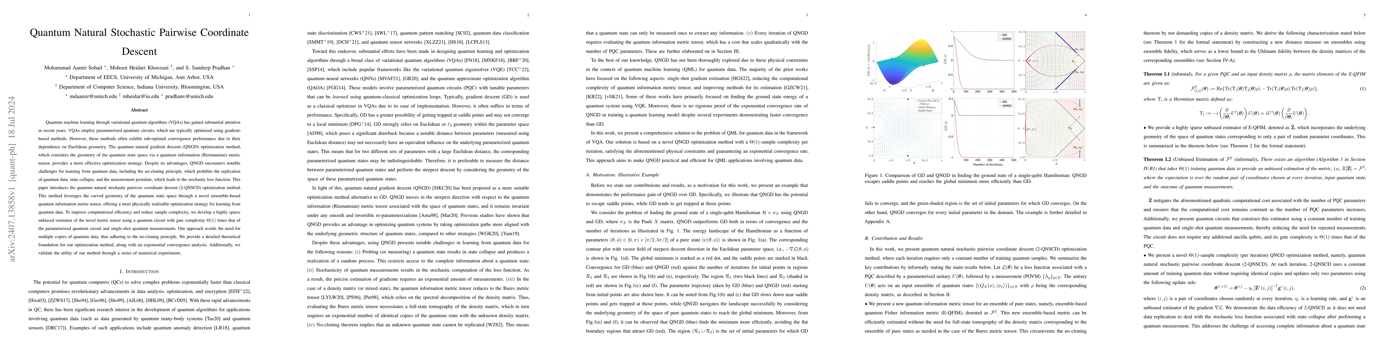 Thumbnail for Quantum Natural Stochastic Pairwise Coordinate Descent