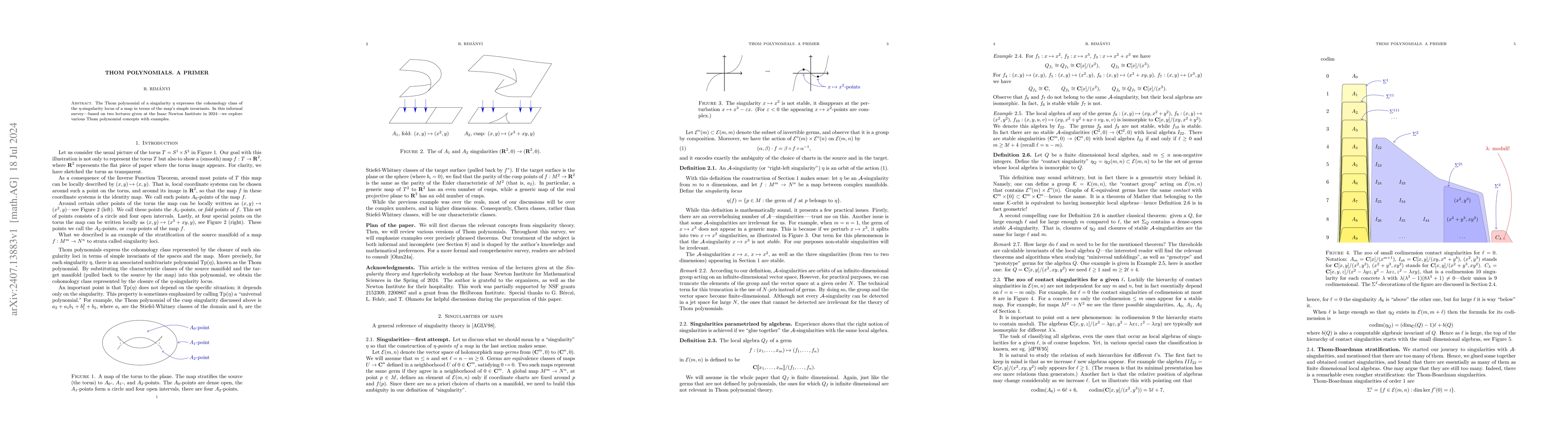 Thumbnail for Thom polynomials. A primer