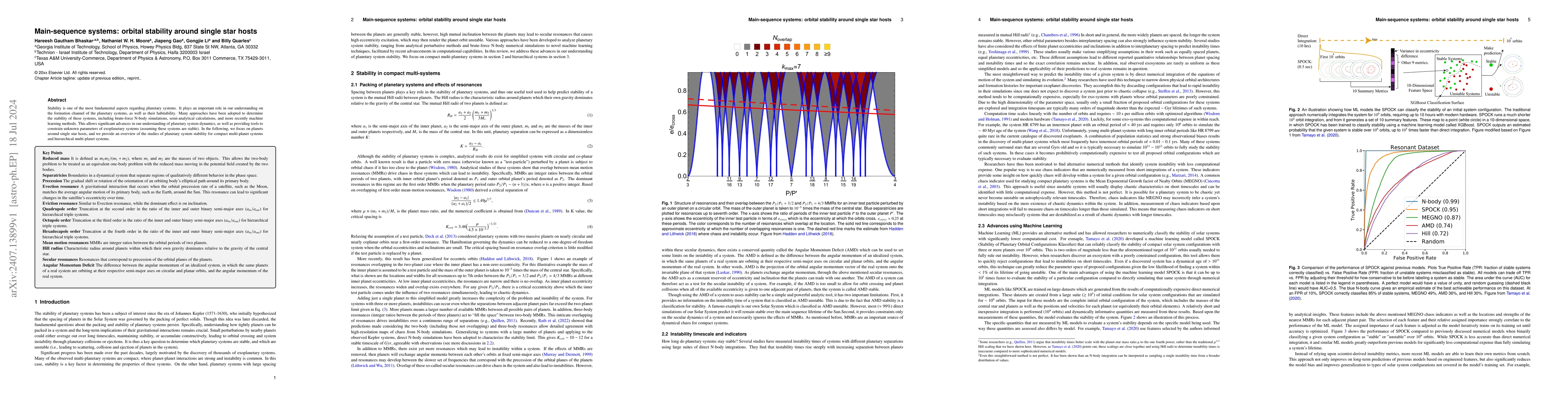 Thumbnail for Main-sequence systems: orbital stability around single star hosts