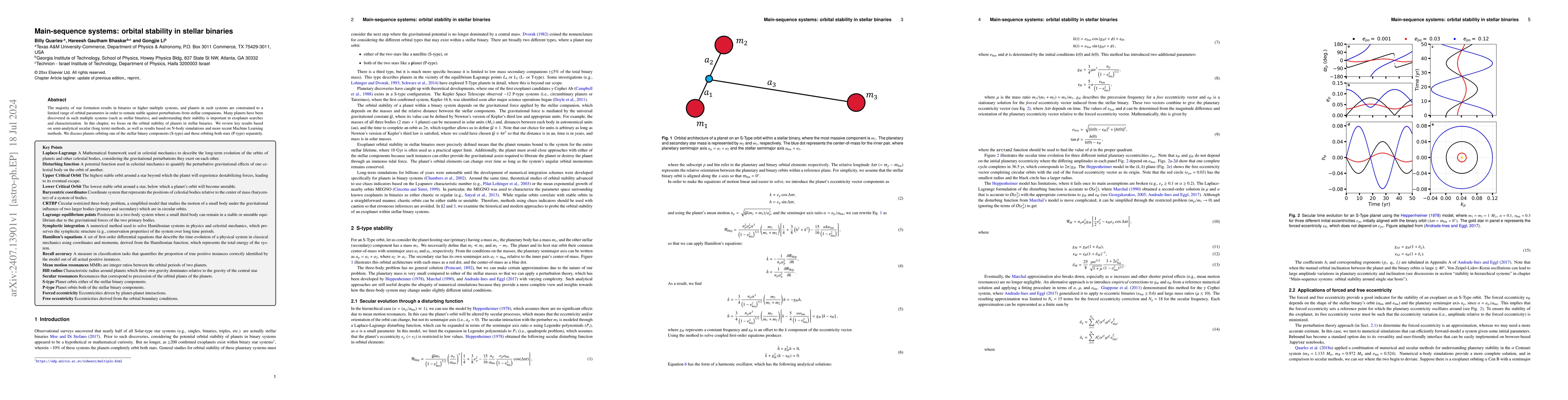 Thumbnail for Main-sequence systems: orbital stability in stellar binaries