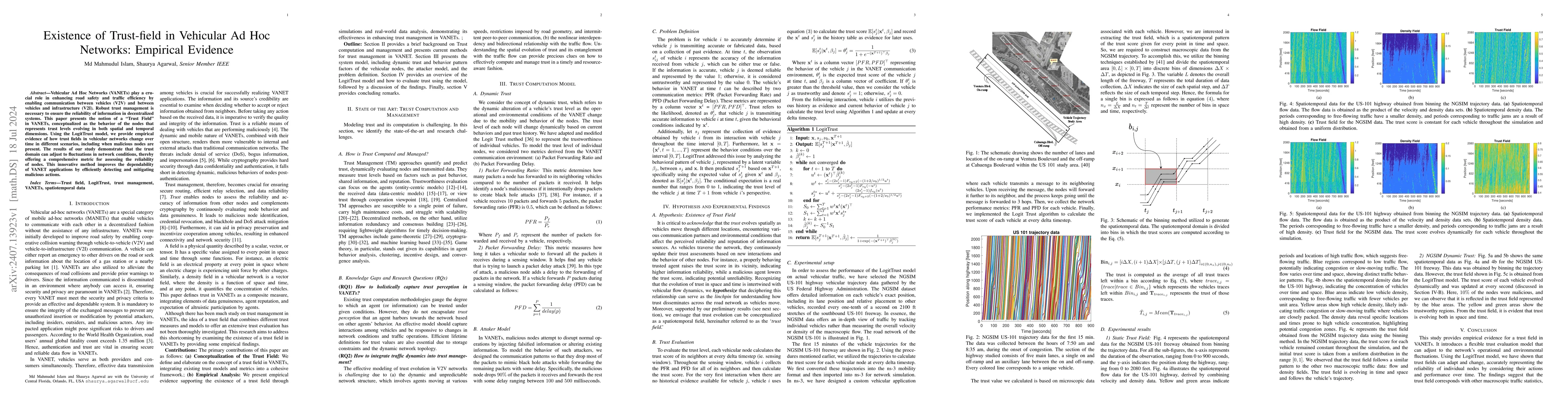 Thumbnail for Existence of Trust-field in Vehicular Ad Hoc Networks: Empirical
  Evidence