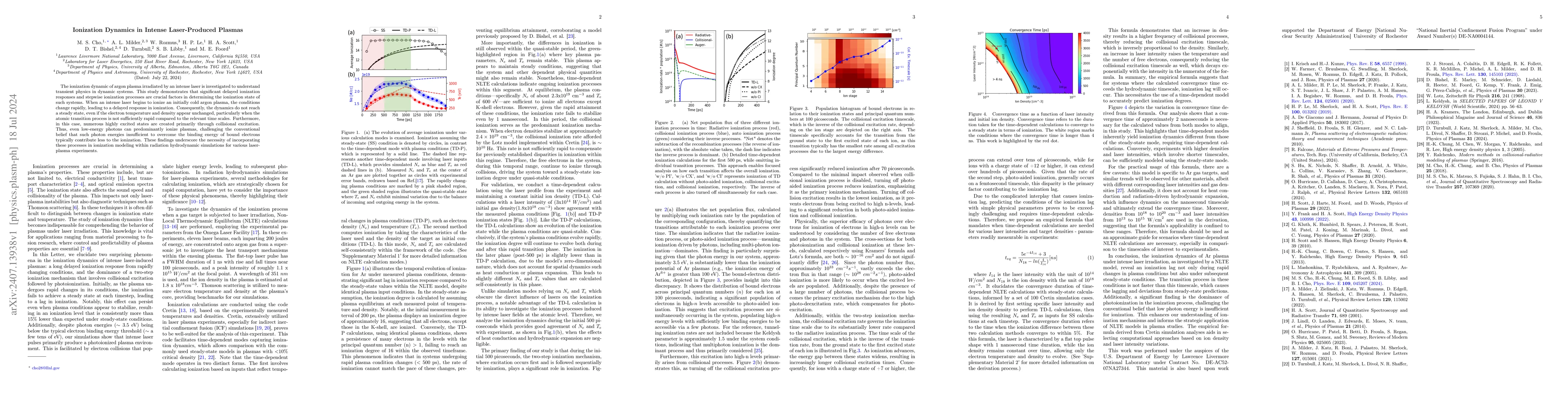 Thumbnail for Ionization Dynamics in Intense Laser-Produced Plasmas