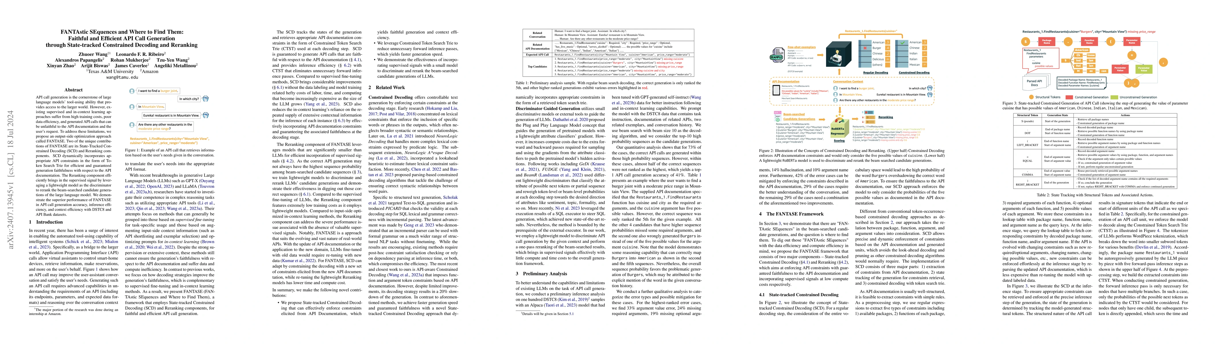 Thumbnail for FANTAstic SEquences and Where to Find Them: Faithful and Efficient API
  Call Generation through State-tracked Constrained Decoding and Reranking