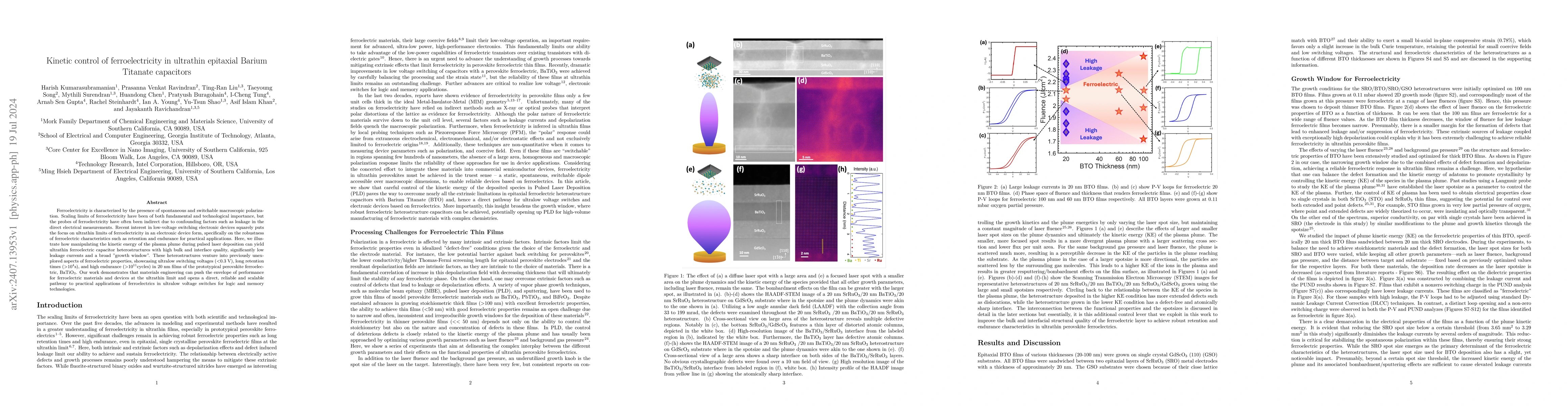 Thumbnail for Kinetic control of ferroelectricity in ultrathin epitaxial Barium
  Titanate capacitors