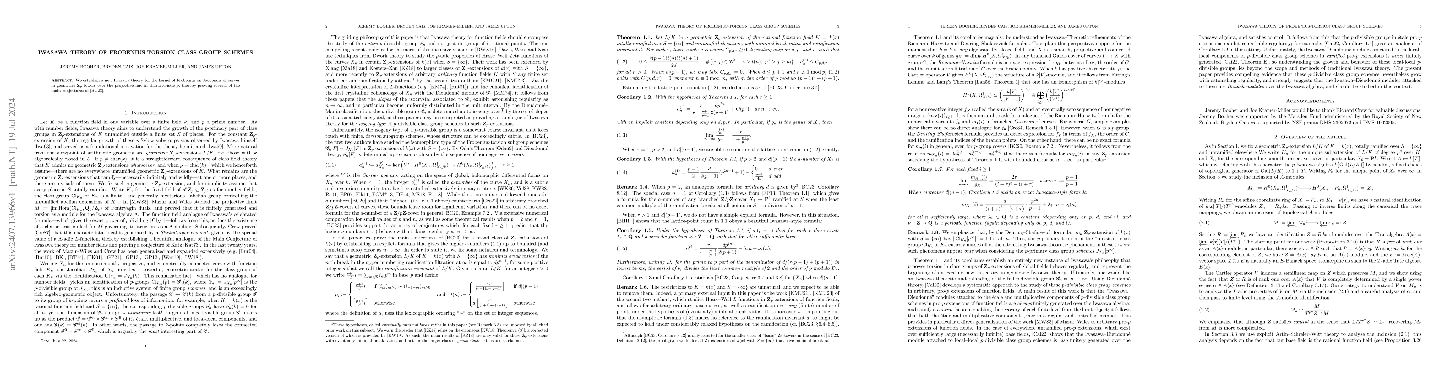 Thumbnail for Iwasawa theory of Frobenius-torsion class group schemes