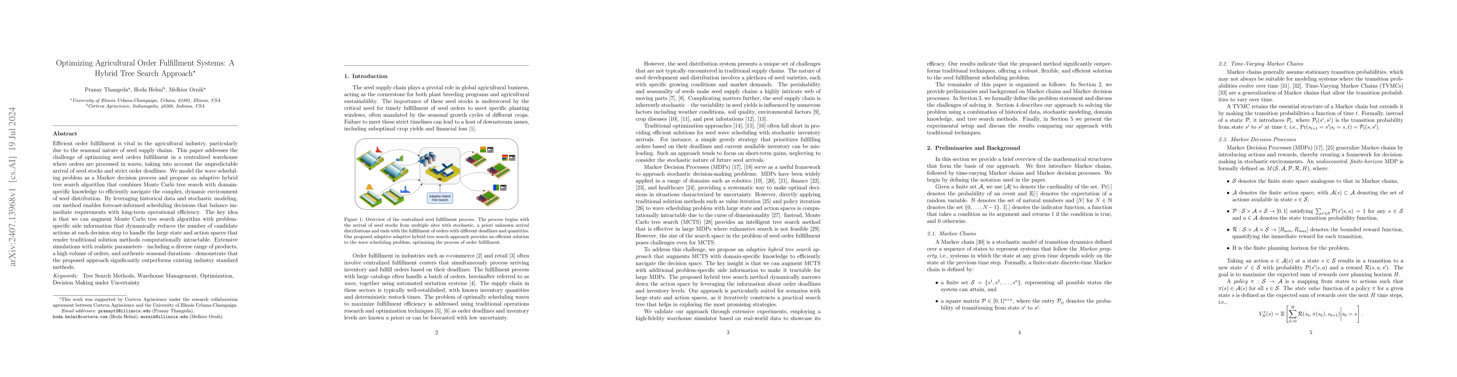 Thumbnail for Optimizing Agricultural Order Fulfillment Systems: A Hybrid Tree Search
  Approach