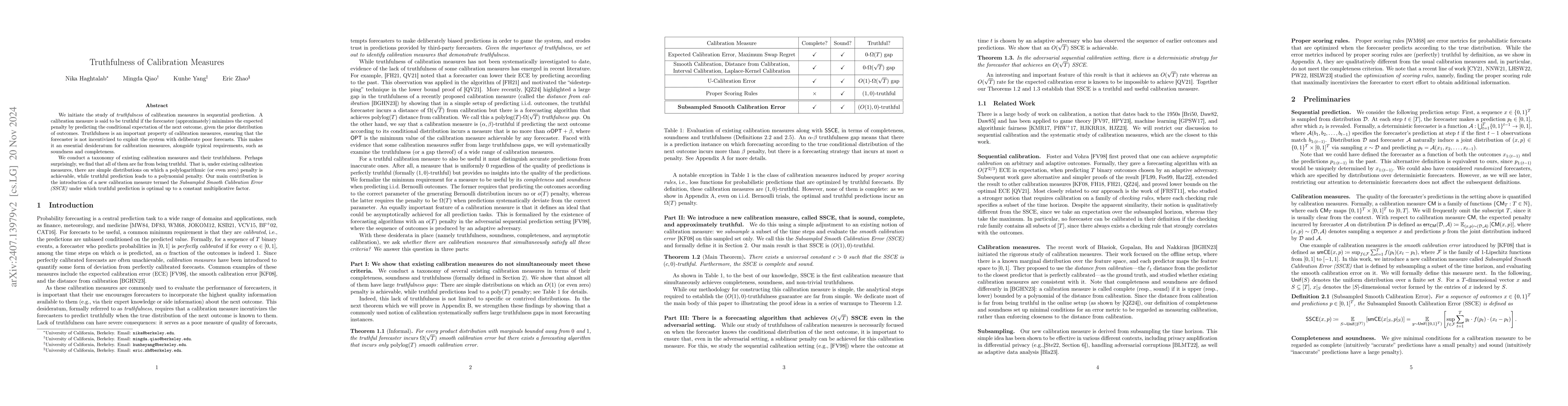 Thumbnail for Truthfulness of Calibration Measures