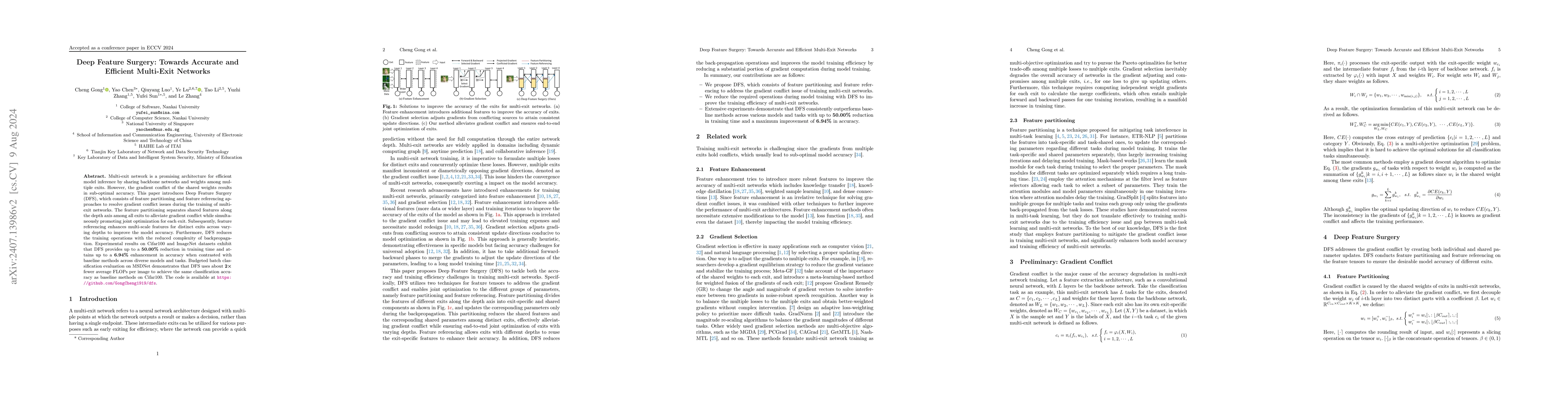 Thumbnail for Deep Feature Surgery: Towards Accurate and Efficient Multi-Exit Networks