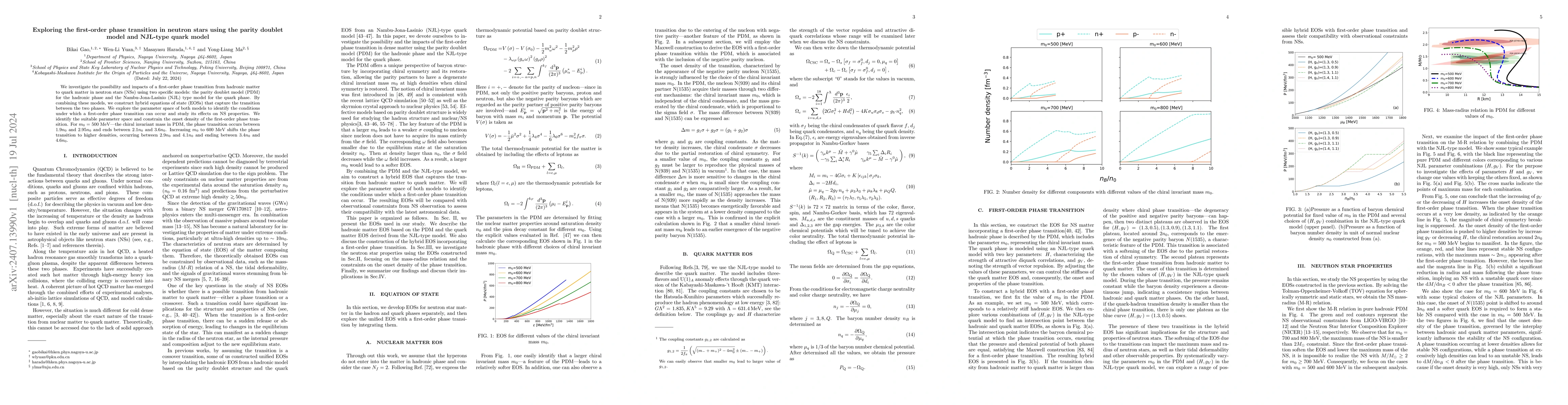 Thumbnail for Exploring the first-order phase transition in neutron stars using the
  parity doublet model and NJL-type quark model