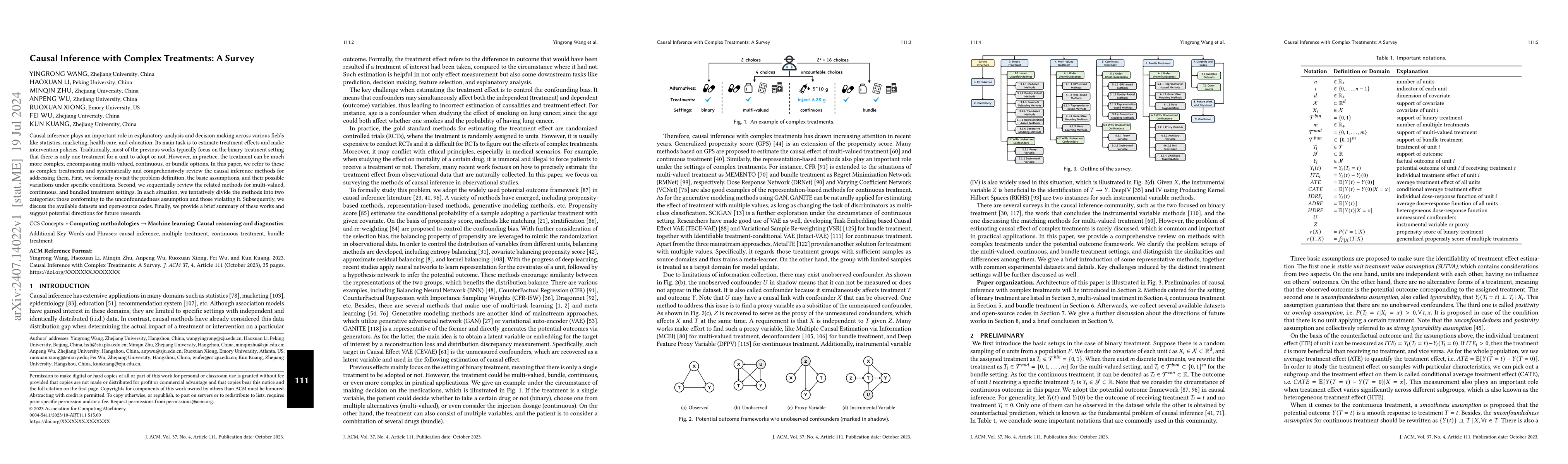 Thumbnail for Causal Inference with Complex Treatments: A Survey