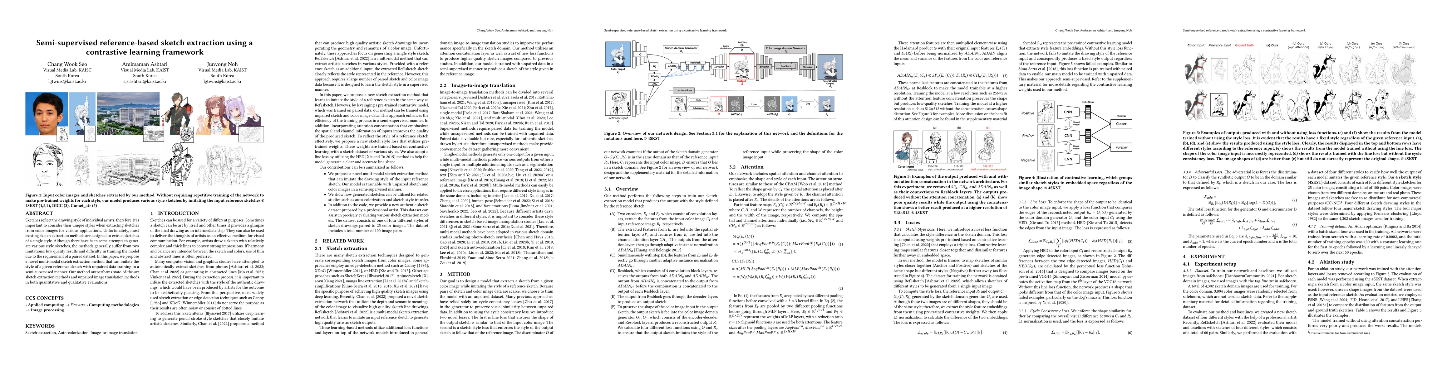 Thumbnail for Semi-supervised reference-based sketch extraction using a contrastive
  learning framework