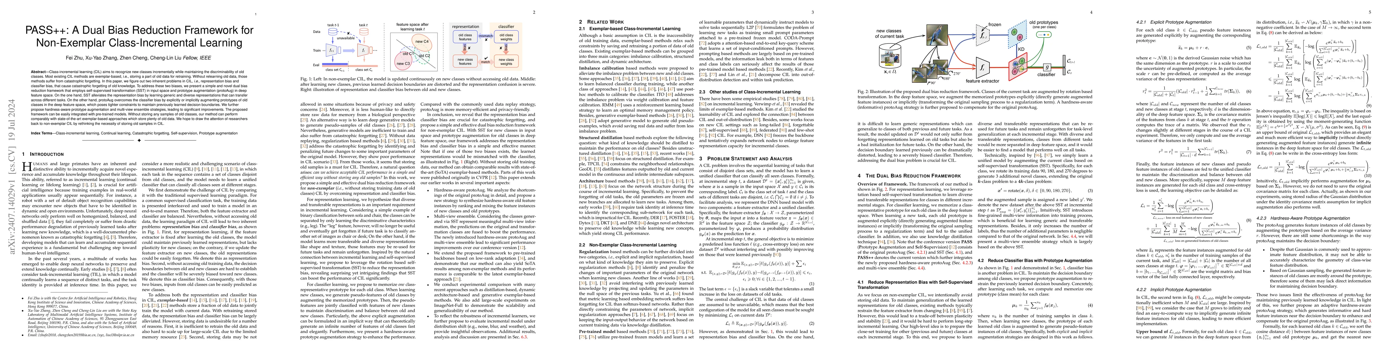 Thumbnail for PASS++: A Dual Bias Reduction Framework for Non-Exemplar
  Class-Incremental Learning
