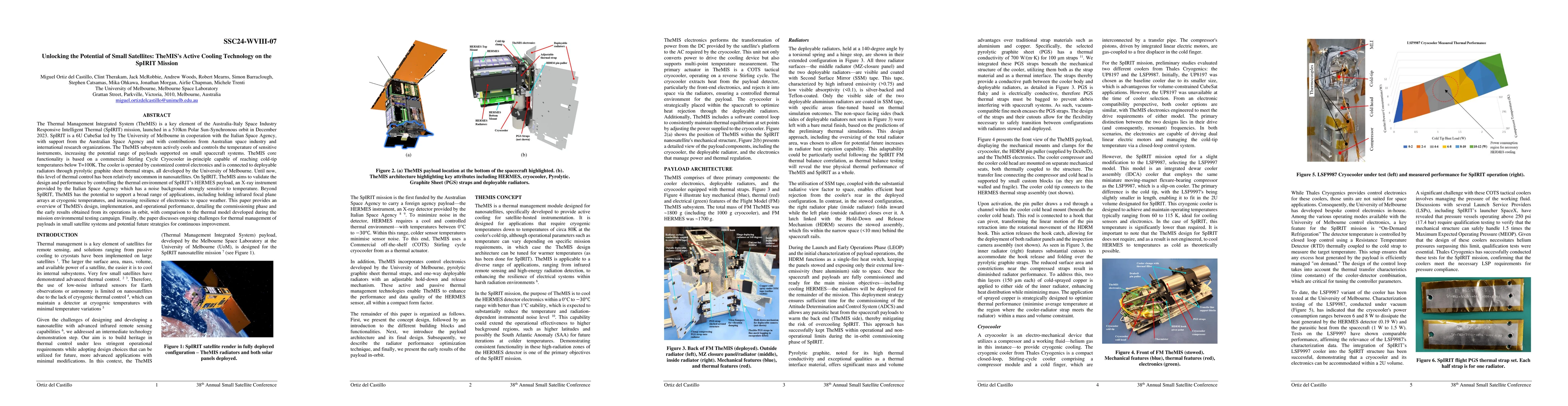 Thumbnail for Unlocking the Potential of Small Satellites: TheMIS's Active Cooling
  Technology on the SpIRIT Mission