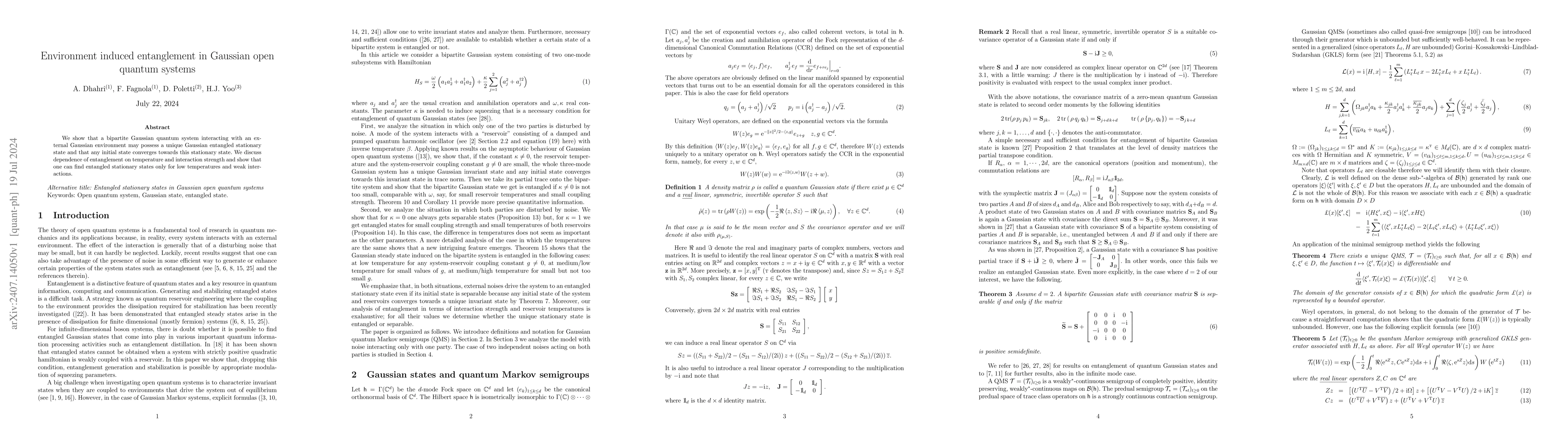 Thumbnail for Environment induced entanglement in Gaussian open quantum systems