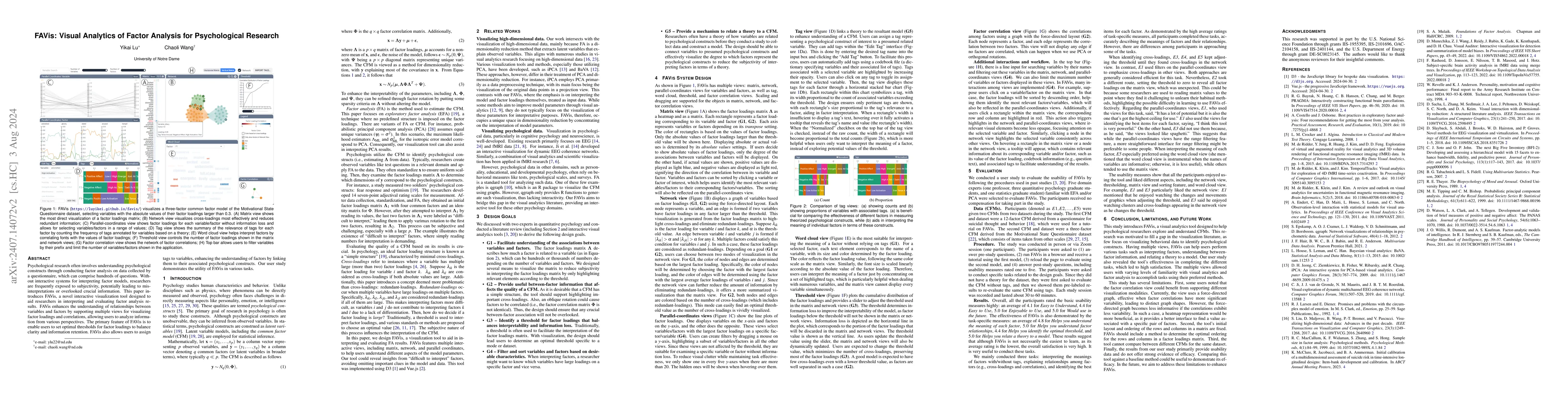 Thumbnail for FAVis: Visual Analytics of Factor Analysis for Psychological Research