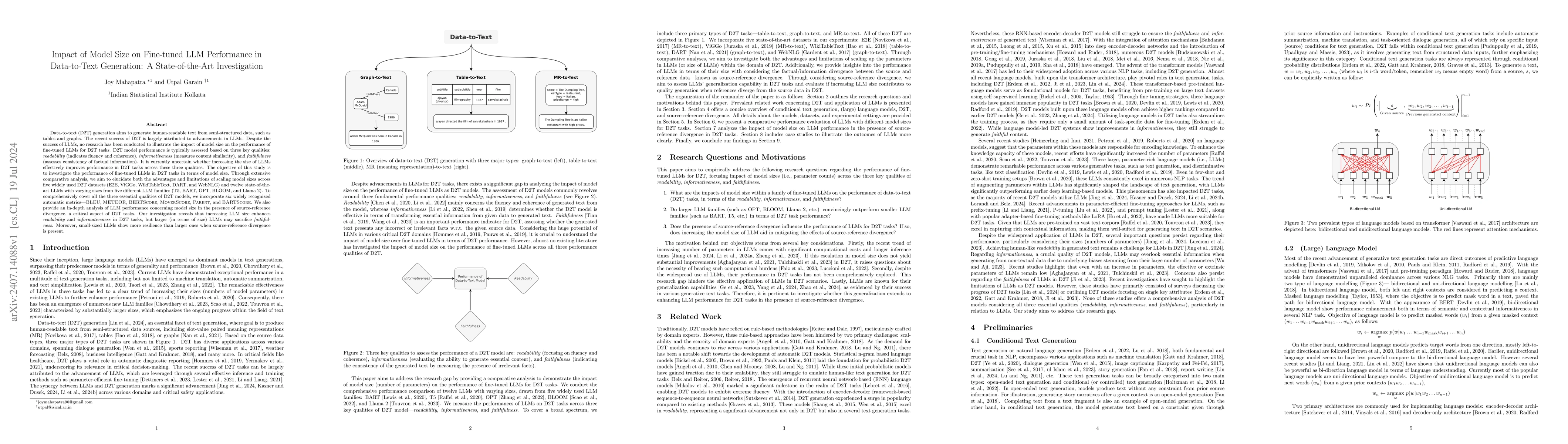 Thumbnail for Impact of Model Size on Fine-tuned LLM Performance in Data-to-Text
  Generation: A State-of-the-Art Investigation