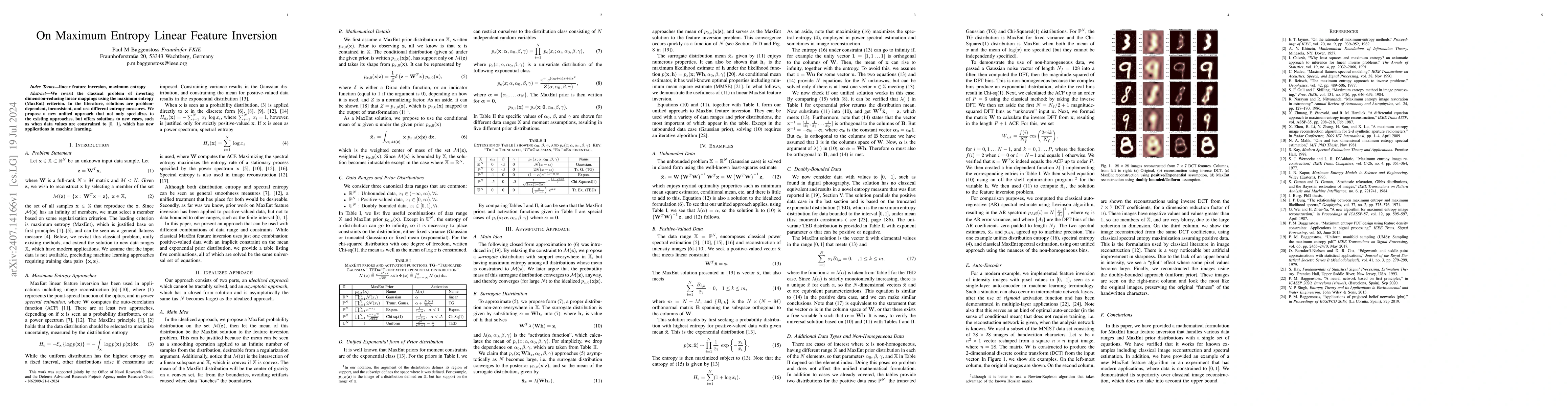 Thumbnail for On Maximum Entropy Linear Feature Inversion