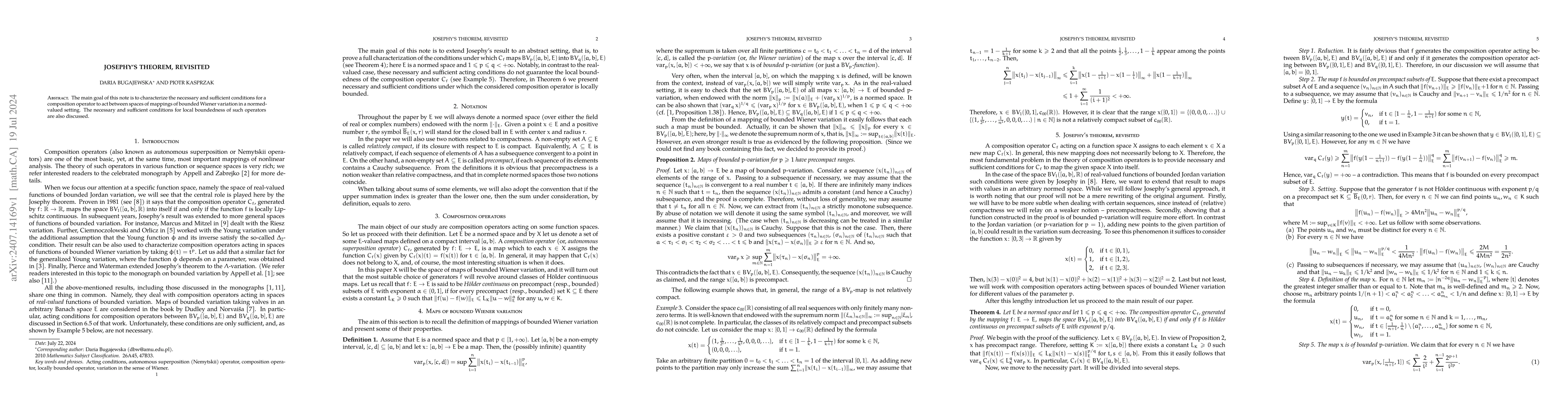 Thumbnail for Josephy's theorem, revisited