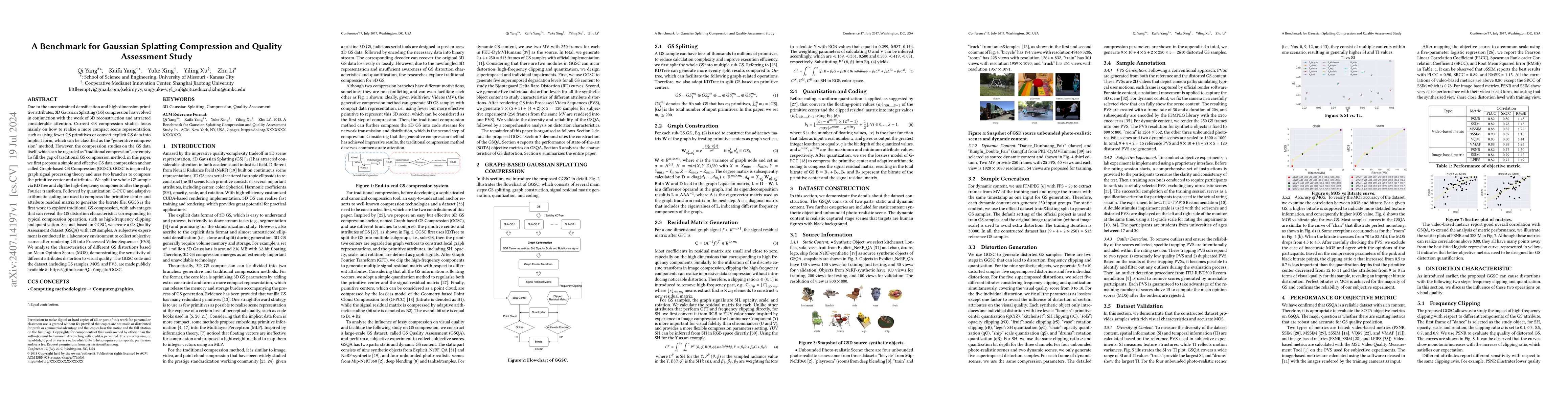 Thumbnail for A Benchmark for Gaussian Splatting Compression and Quality Assessment
  Study