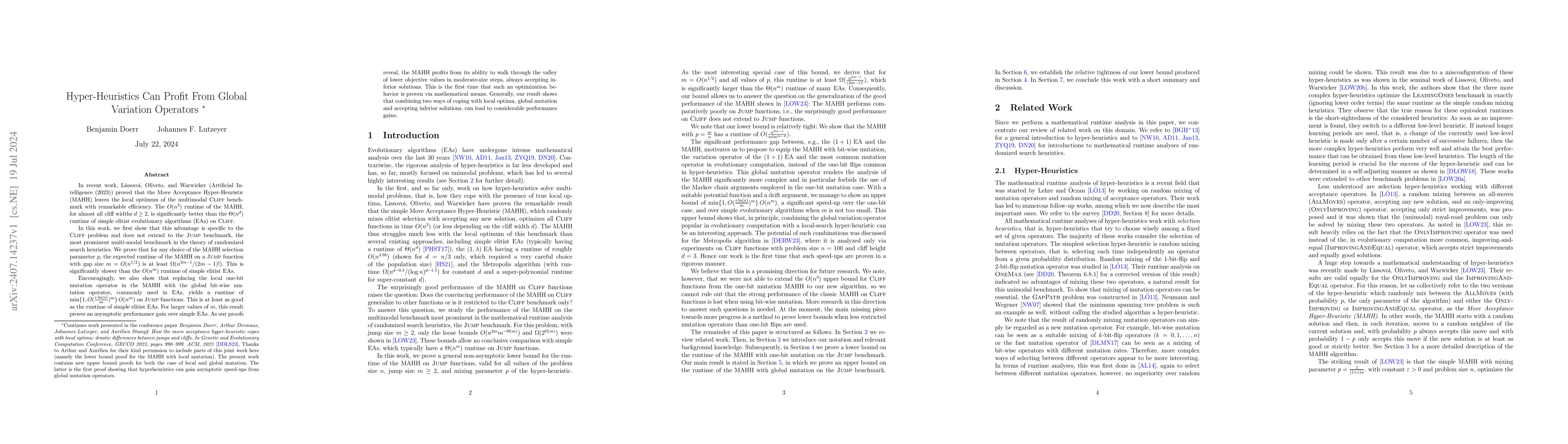 Thumbnail for Hyper-Heuristics Can Profit From Global Variation Operators