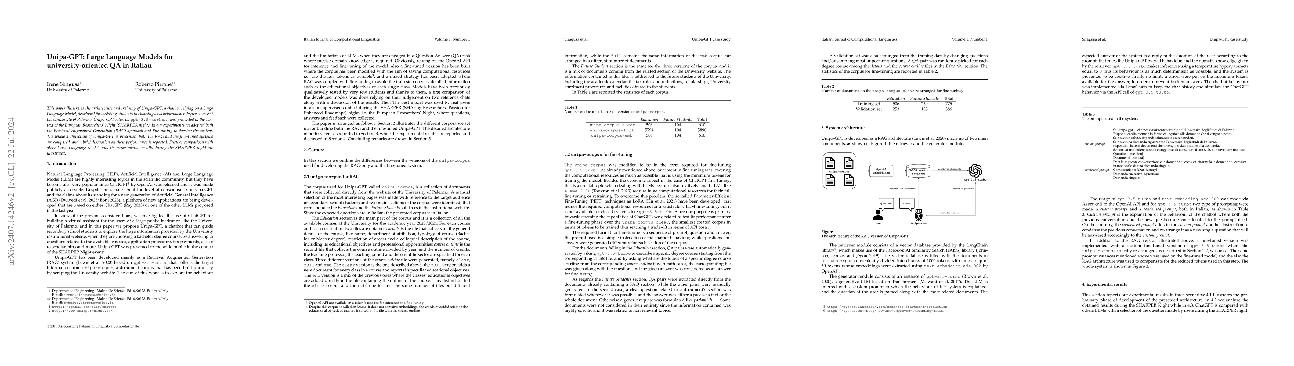 Thumbnail for Unipa-GPT: Large Language Models for university-oriented QA in Italian