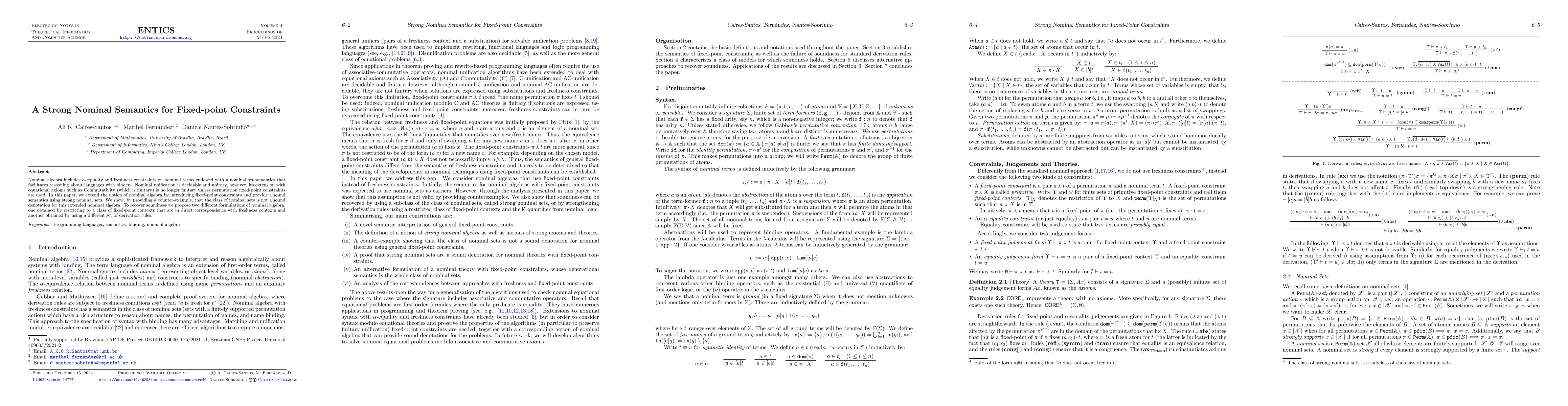 Thumbnail for Strong Nominal Semantics for Fixed-Point Constraints