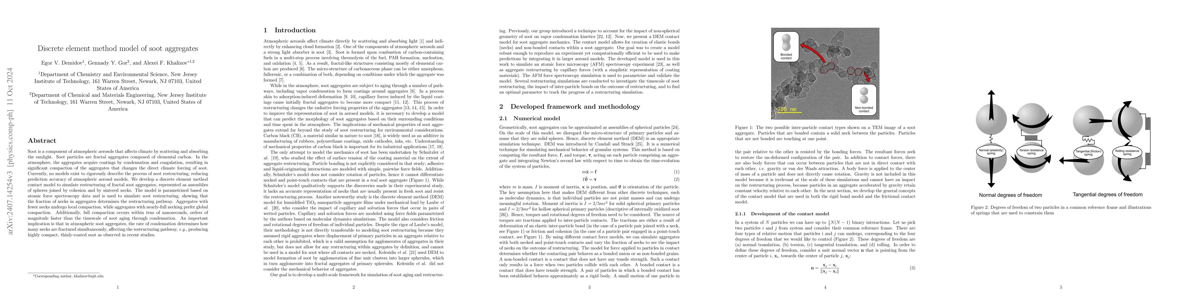 Thumbnail for Discrete element method model of soot aggregates