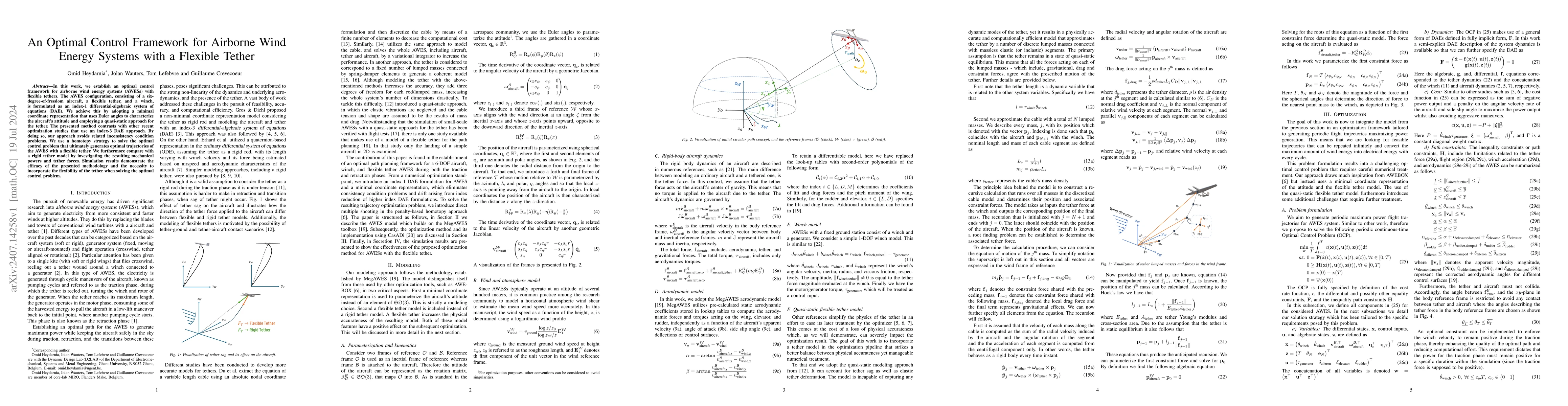 Thumbnail for An Optimal Control Framework for Airborne Wind Energy Systems with a
  Flexible Tether