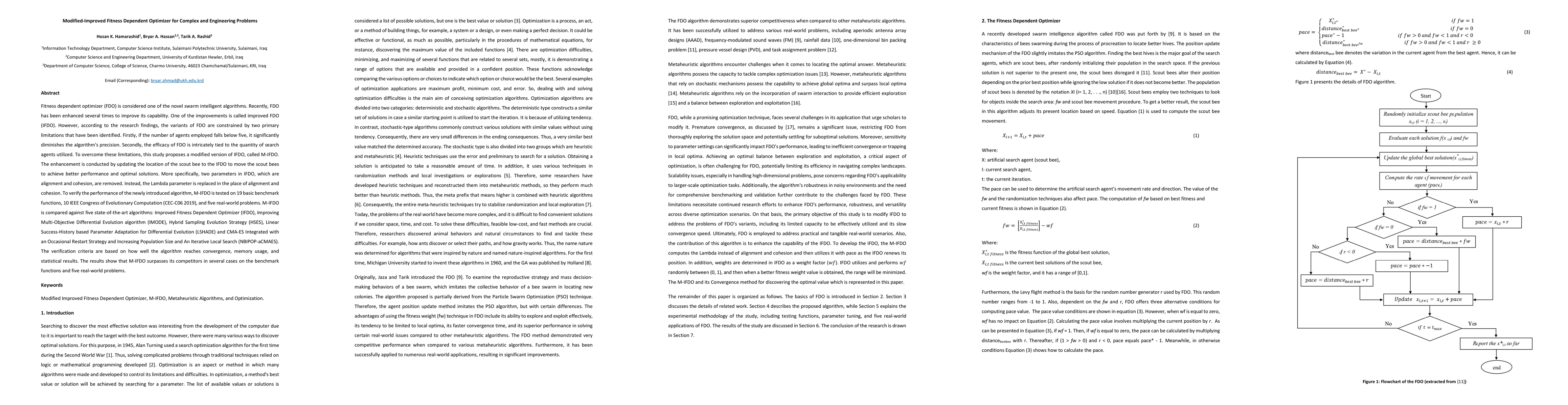 Thumbnail for Modified-Improved Fitness Dependent Optimizer for Complex and
  Engineering Problems