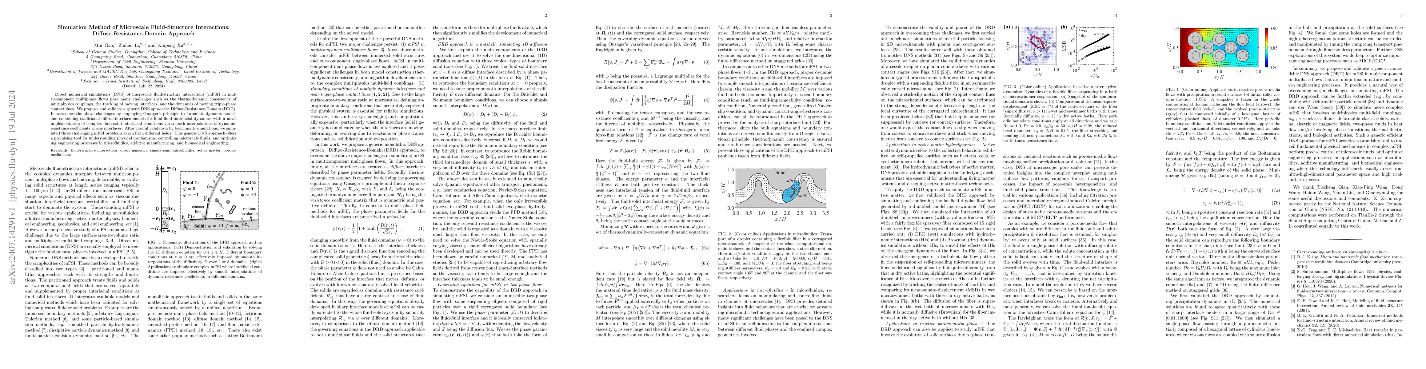 Thumbnail for Simulation Method of Microscale Fluid-Structure Interactions:
  Diffuse-Resistance-Domain Approach