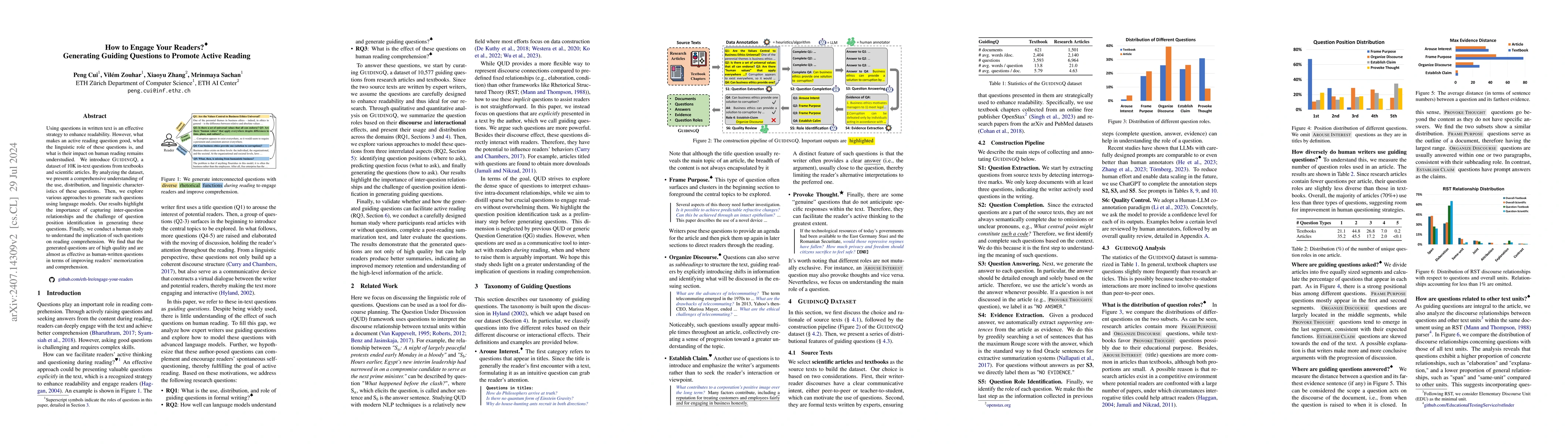 Thumbnail for How to Engage Your Readers? Generating Guiding Questions to Promote
  Active Reading
