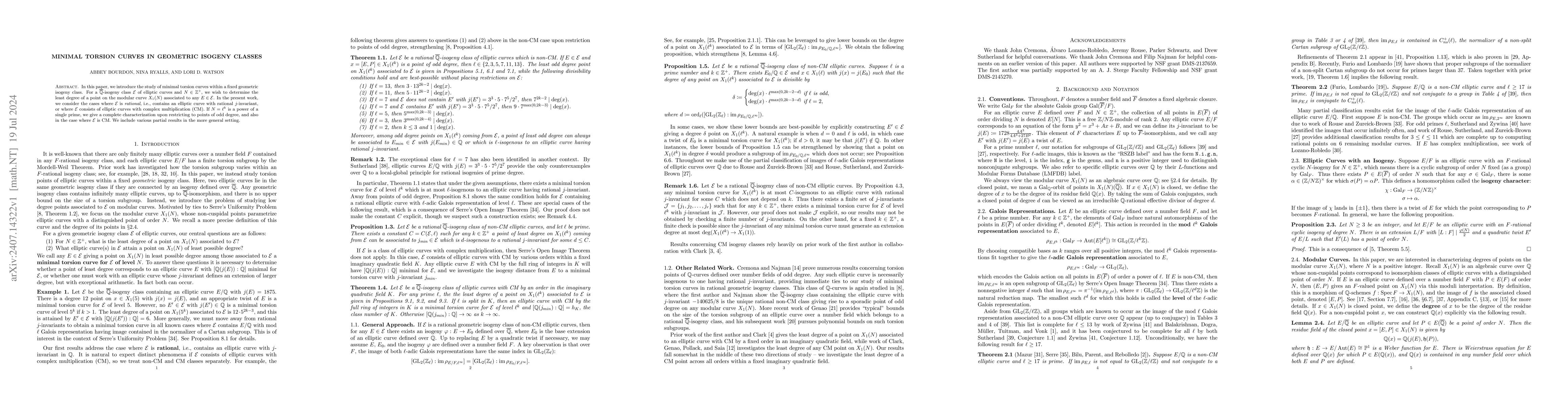 Thumbnail for Minimal torsion curves in geometric isogeny classes