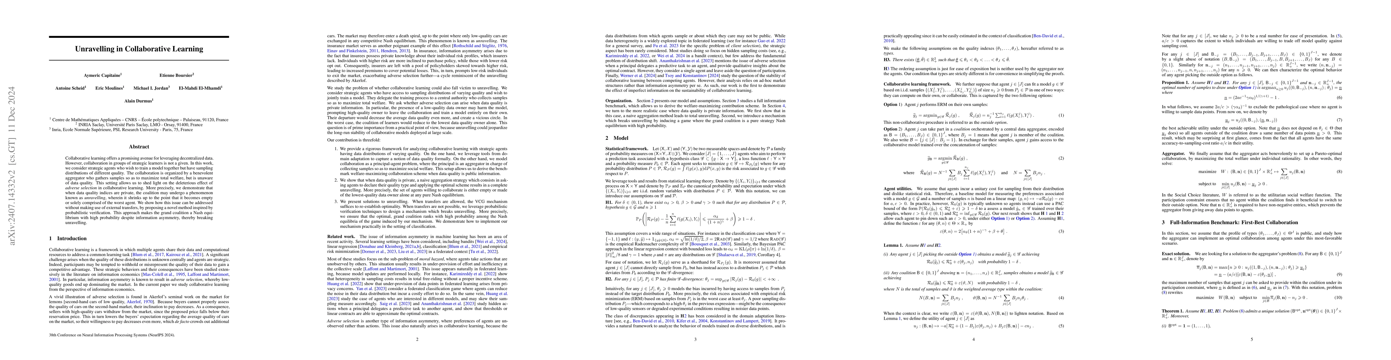 Thumbnail for Unravelling in Collaborative Learning
