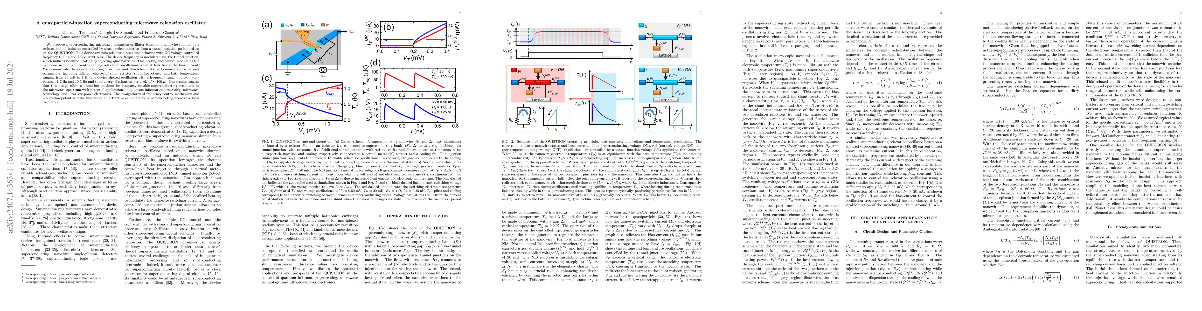 Thumbnail for A quasiparticle-injection superconducting microwave relaxation
  oscillator