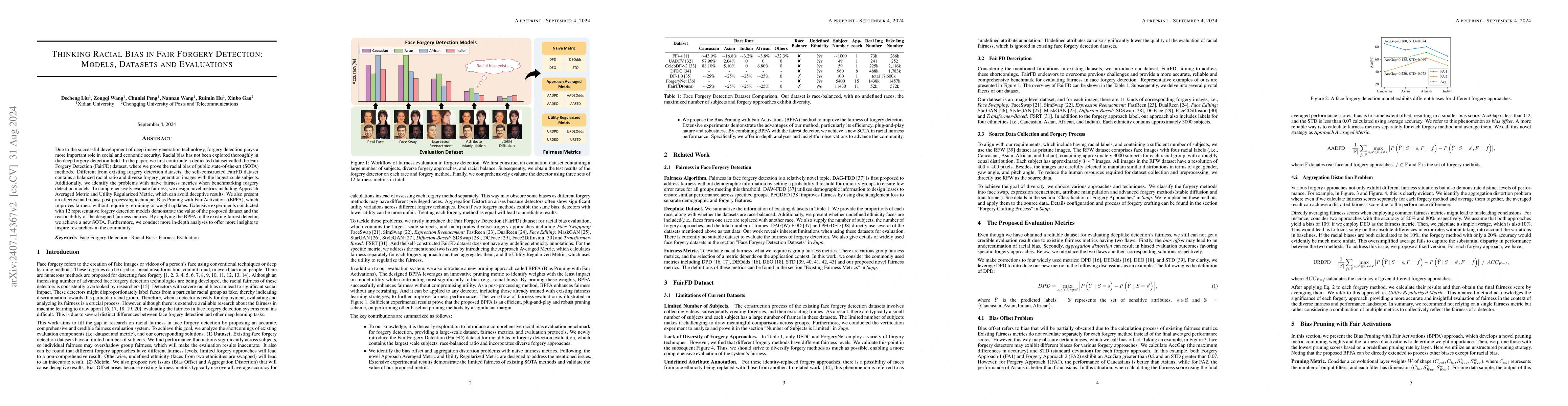 Thumbnail for Thinking Racial Bias in Fair Forgery Detection: Models, Datasets and
  Evaluations