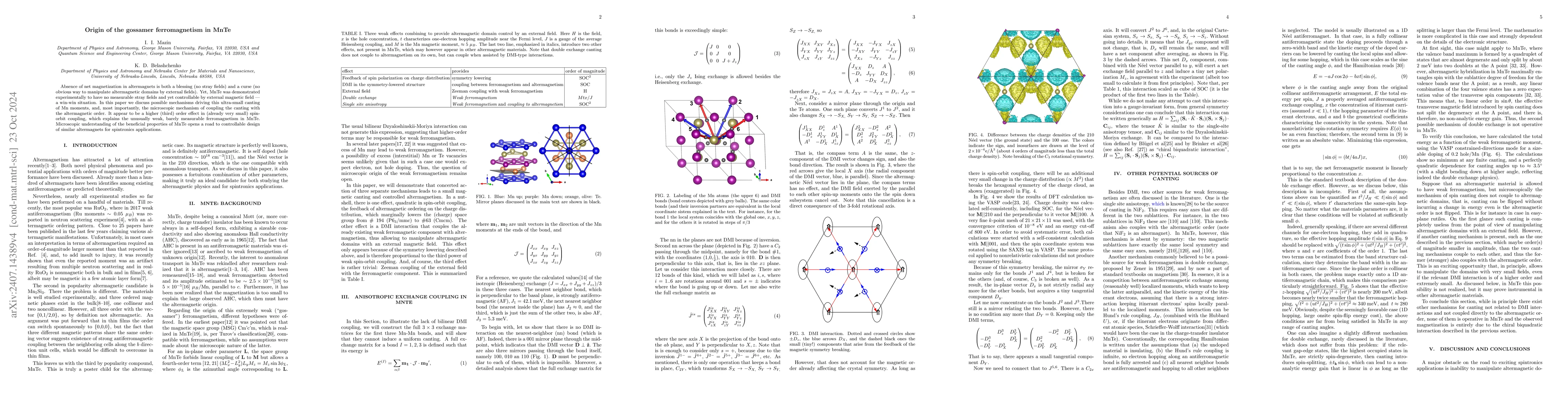 Thumbnail for Origin of the gossamer ferromagnetism in MnTe