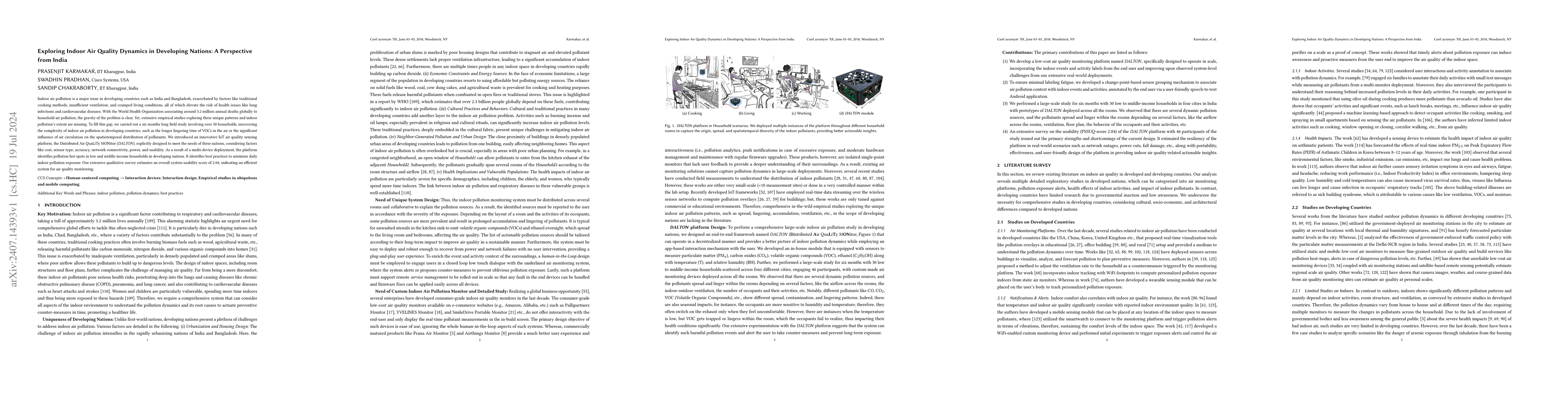 Thumbnail for Exploring Indoor Air Quality Dynamics in Developing Nations: A
  Perspective from India