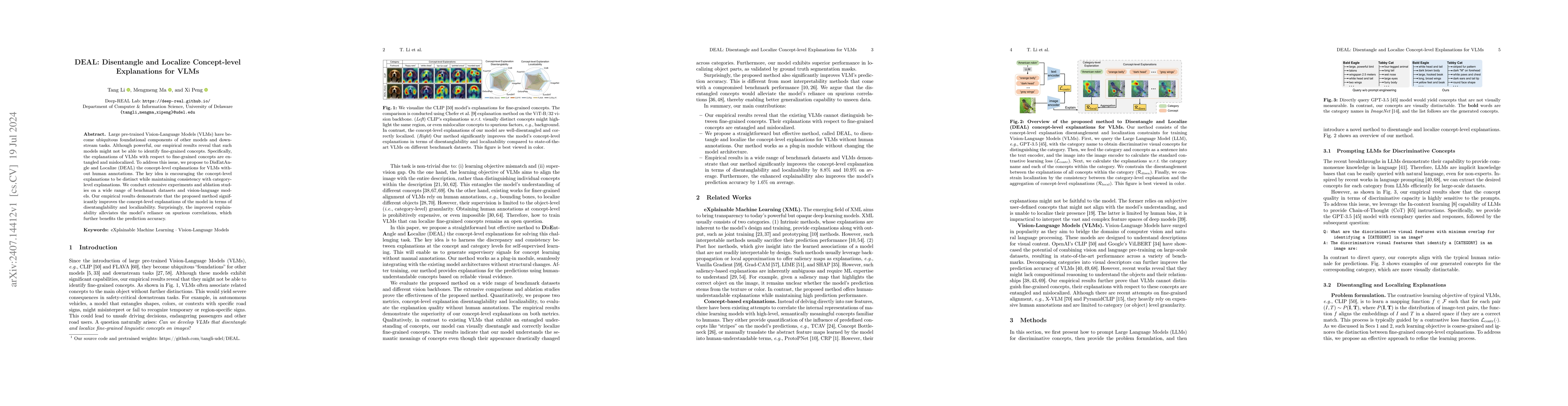 Thumbnail for DEAL: Disentangle and Localize Concept-level Explanations for VLMs