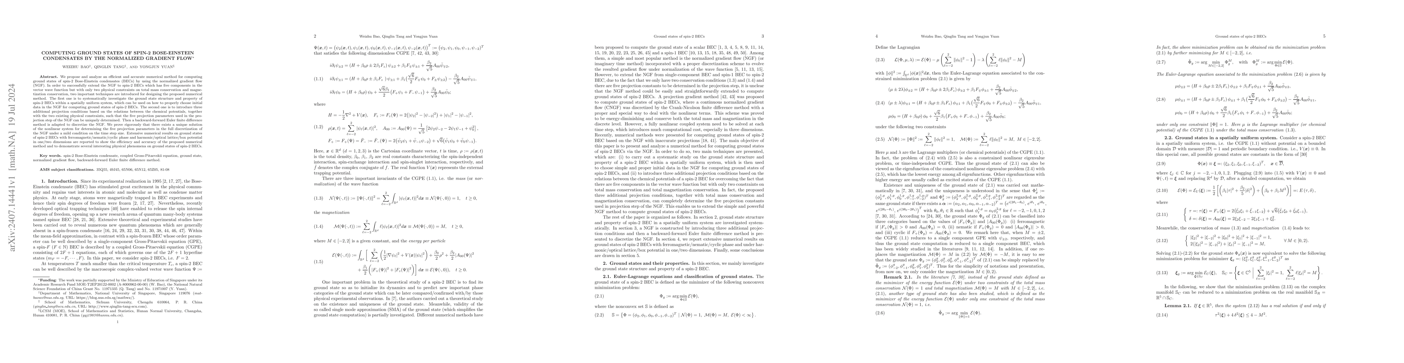 Thumbnail for Computing ground states of spin-2 Bose-Einstein condensates by the
  normalized gradient flow