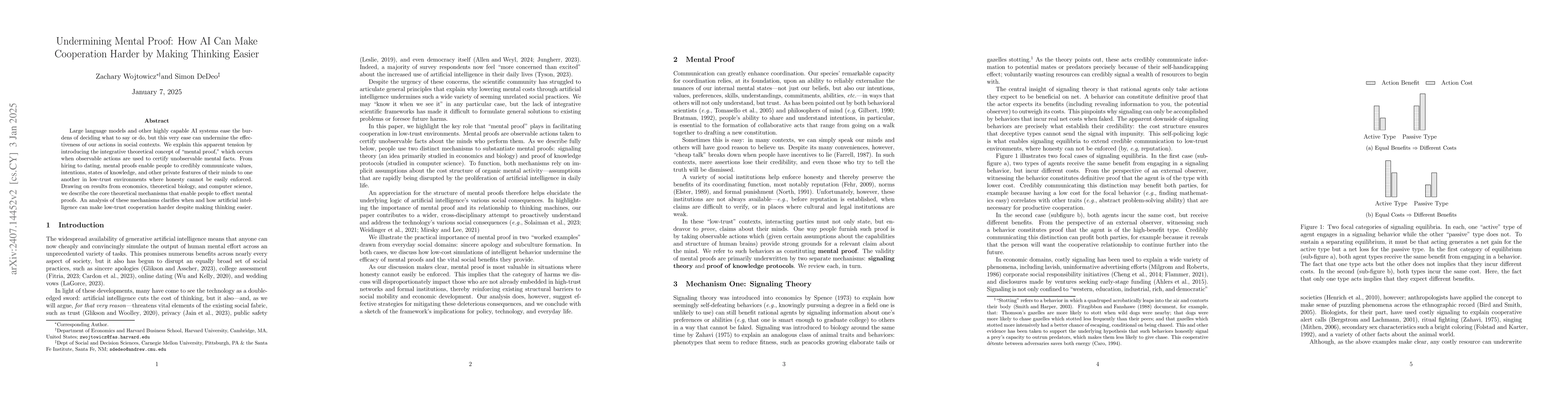 Thumbnail for Undermining Mental Proof: How AI Can Make Cooperation Harder by Making
  Thinking Easier