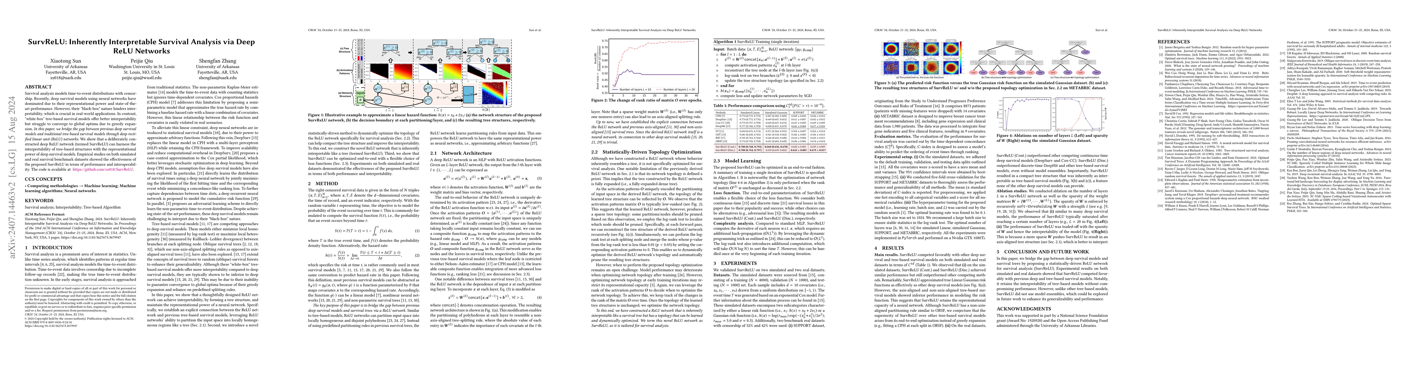 Thumbnail for SurvReLU: Inherently Interpretable Survival Analysis via Deep ReLU
  Networks
