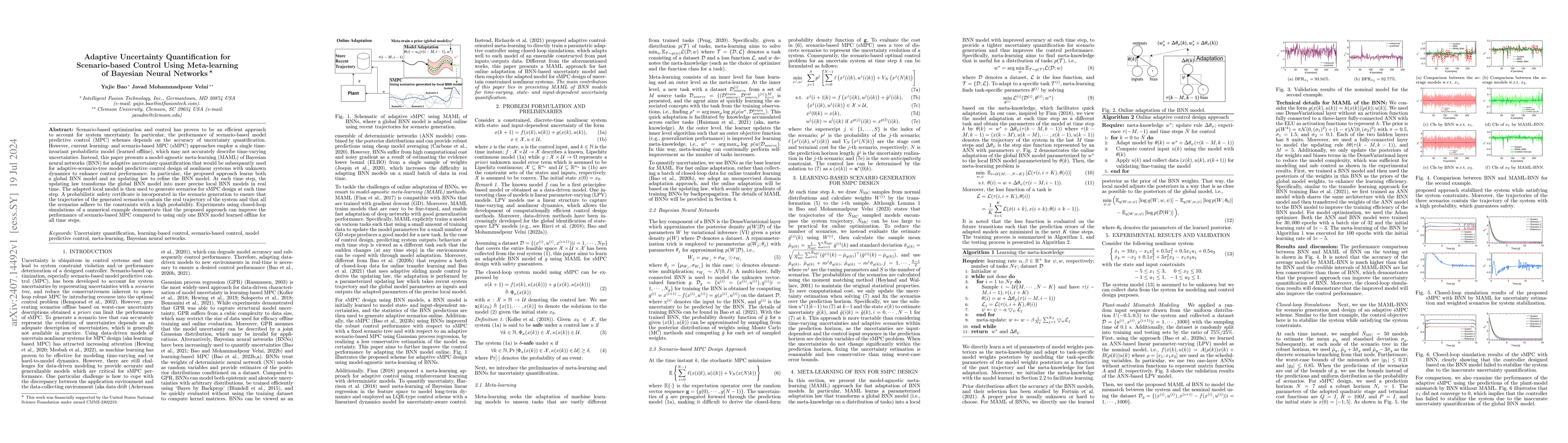 Thumbnail for Adaptive Uncertainty Quantification for Scenario-based Control Using
  Meta-learning of Bayesian Neural Networks